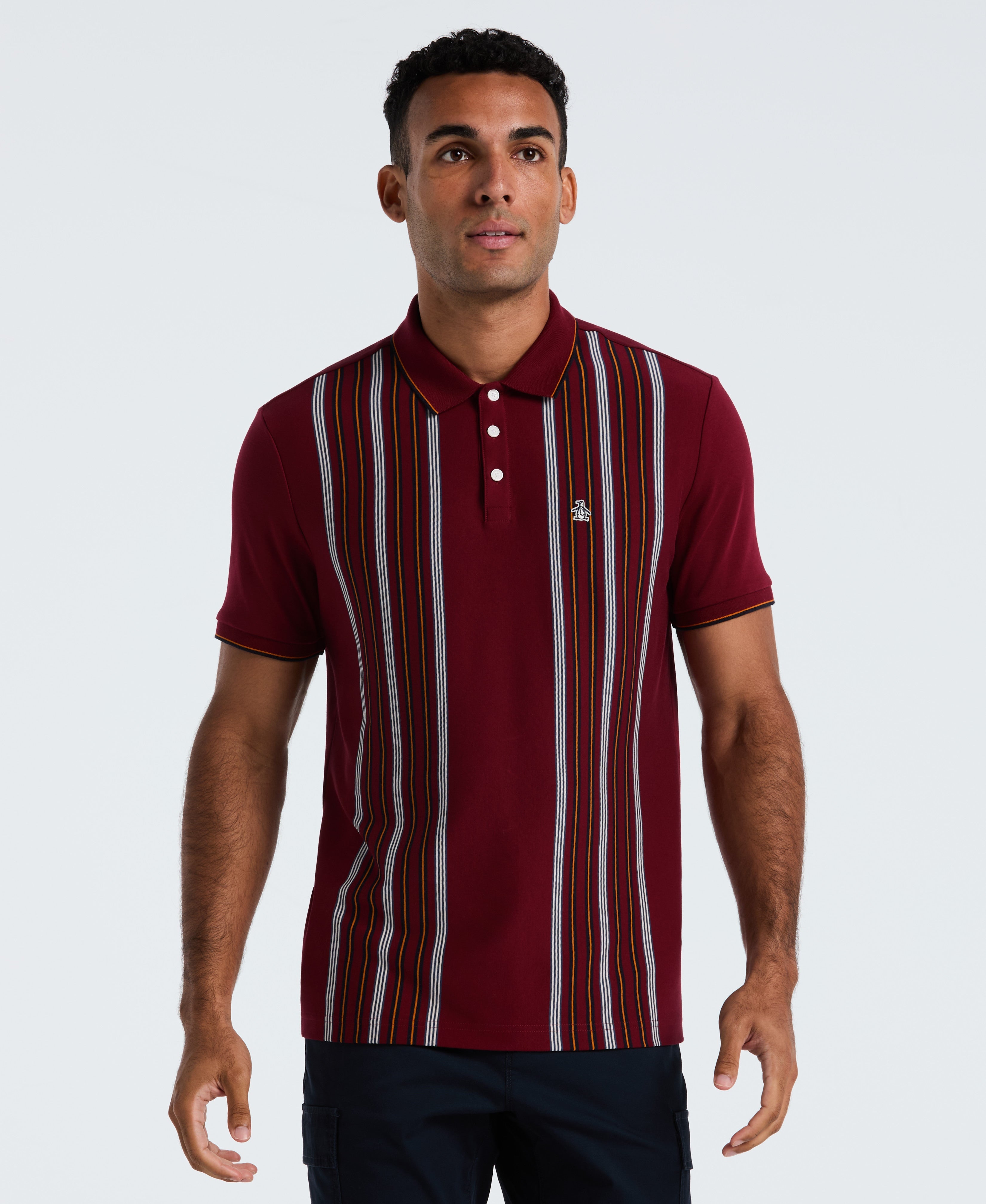 Interlock Vertical Stripe Polo