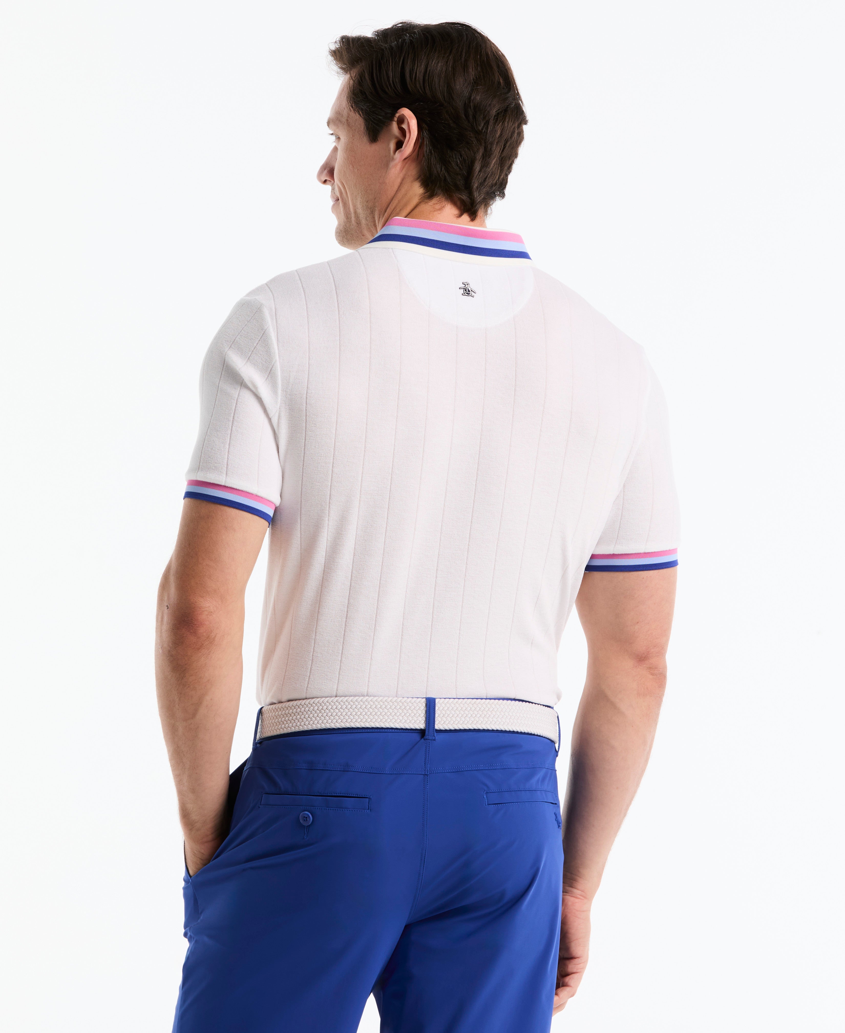 Performance Ribbed Blocking Terry Golf Polo
